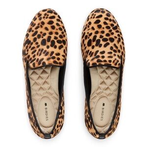 Birdies cheetah calf hair animal print loafers Sz 8